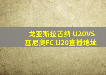 戈亚斯拉古纳 U20VS基尼奥FC U20直播地址